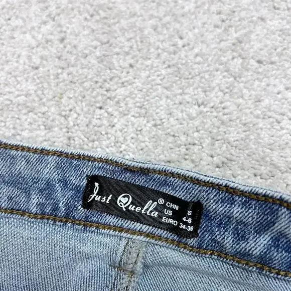 Just Quella Skirt Denim Blue Pockets Women’s Size 4-6 NWT - Picture 11 of 11